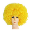 Fashion Afro Cosplay Curly Clown Party 70s Disco Cosplay Wig Cheering Squad Clown   Yellow - Mega Save Wholesale & Retail