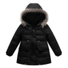 Winter Boy Girl Children Garments Long Hooded Down Coat   black   110cm - Mega Save Wholesale & Retail - 1