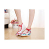 New Beautiful Woman Spring Embroidered Shoes High Heeled Shoes Old Beijing   white - Mega Save Wholesale & Retail - 3