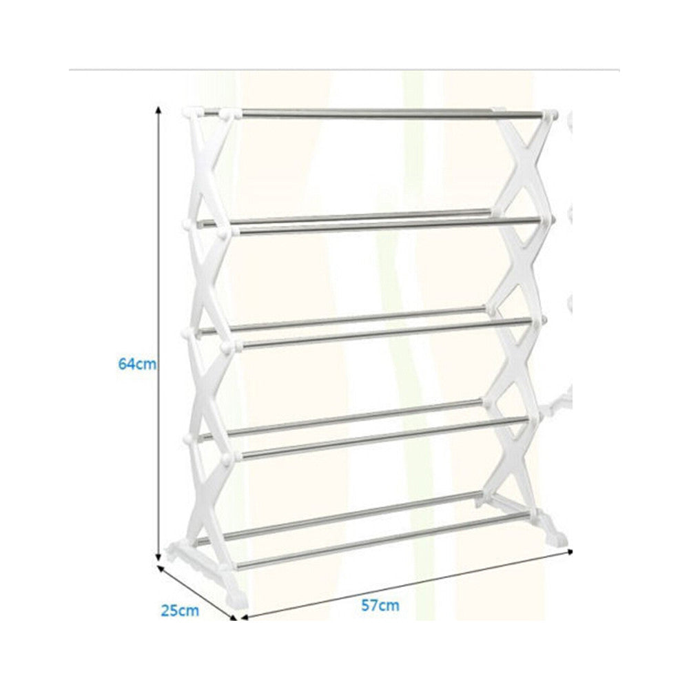 15 Pairs 5 Tier Level Stackable Space Saving Shoes Rack Organizer Storage Shelf - Mega Save Wholesale & Retail