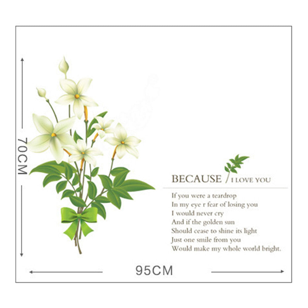 3D Flower Bedside Wall Sticker Wallpaper Removeable - Mega Save Wholesale & Retail - 3