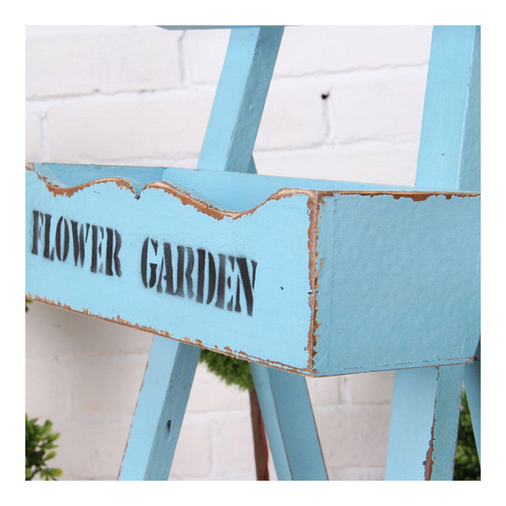 Double-layer Storage Rack Blackboard Flower Stand Wood    white - Mega Save Wholesale & Retail - 2