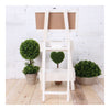 Double-layer Storage Rack Blackboard Flower Stand Wood    white - Mega Save Wholesale & Retail - 5