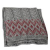 Rhombus Geometry Hemp Flower Scarf Neckerchief   grey - Mega Save Wholesale & Retail - 1