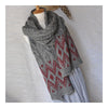Rhombus Geometry Hemp Flower Scarf Neckerchief   grey - Mega Save Wholesale & Retail - 2