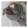 Rhombus Geometry Hemp Flower Scarf Neckerchief   grey - Mega Save Wholesale & Retail - 3