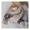 Rhombus Geometry Hemp Flower Scarf Neckerchief   beige - Mega Save Wholesale & Retail - 3