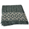 Rhombus Geometry Hemp Flower Scarf Neckerchief   dark green - Mega Save Wholesale & Retail - 1
