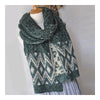 Rhombus Geometry Hemp Flower Scarf Neckerchief   dark green - Mega Save Wholesale & Retail - 2