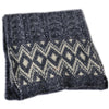 Rhombus Geometry Hemp Flower Scarf Neckerchief   navy - Mega Save Wholesale & Retail - 1