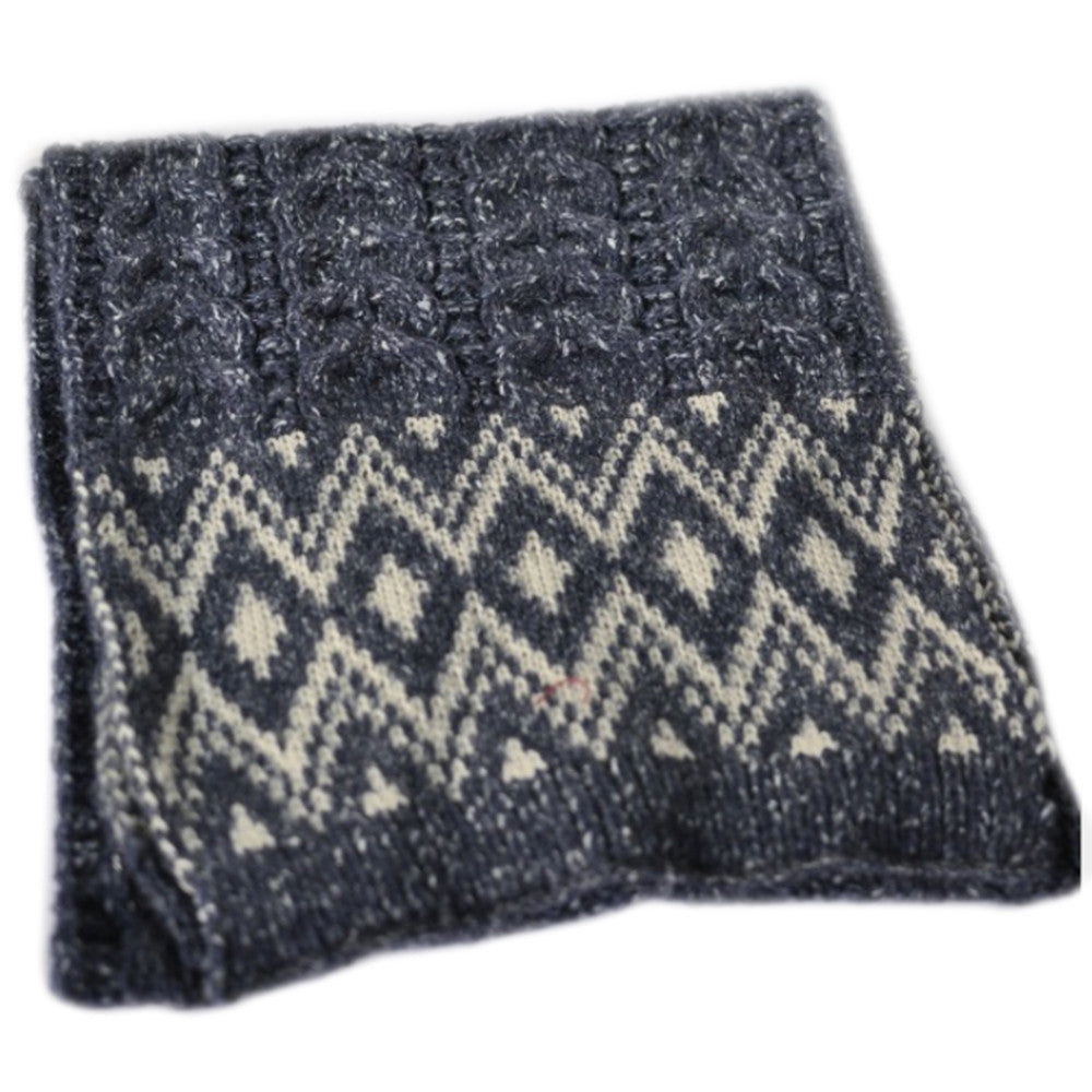 Rhombus Geometry Hemp Flower Scarf Neckerchief   navy - Mega Save Wholesale & Retail - 1