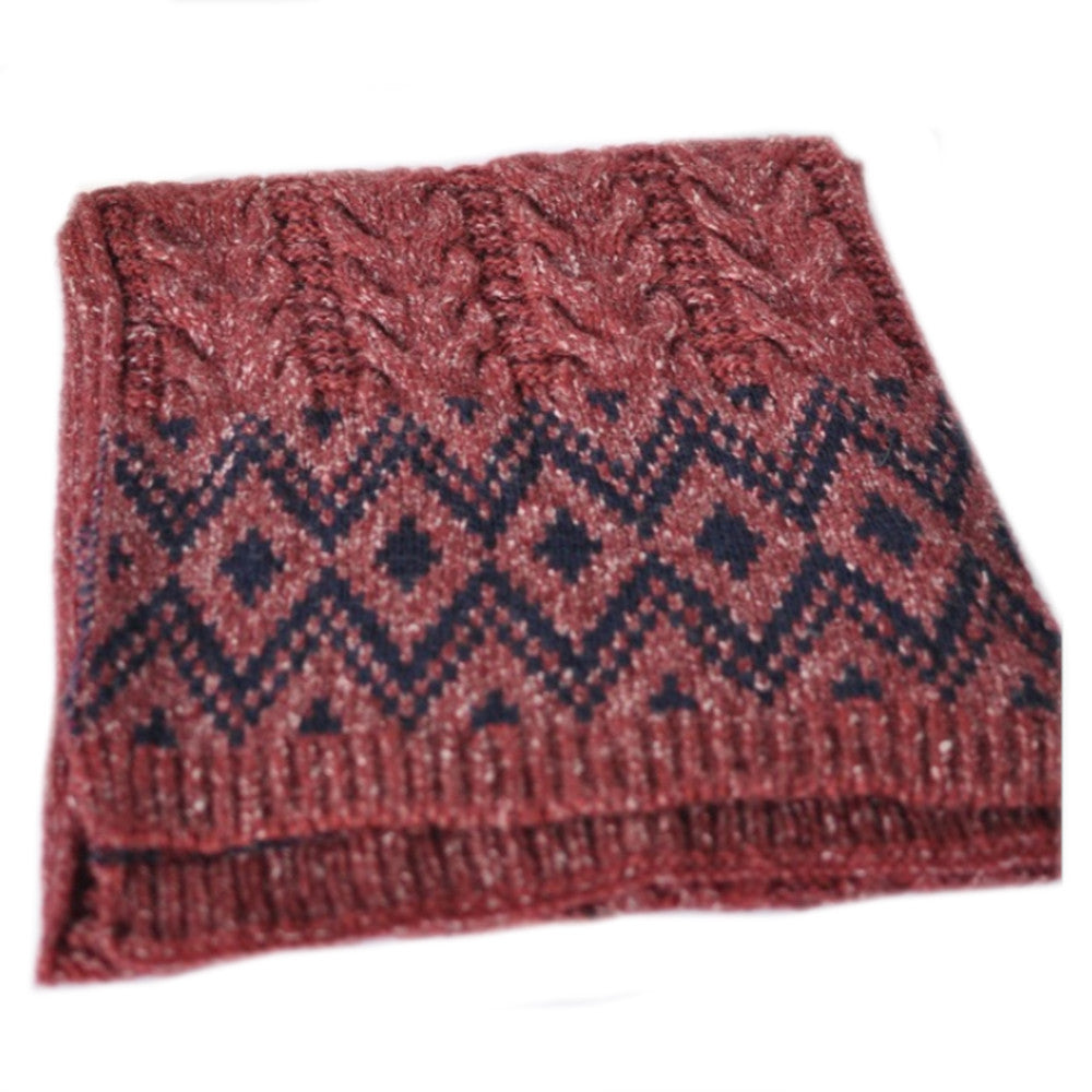 Rhombus Geometry Hemp Flower Scarf Neckerchief   claret - Mega Save Wholesale & Retail - 1