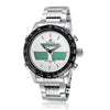 Naviforce Men Waterproof Sports Casual Watch LED Dual Dispkay Quartz     white shell white saurface white scale - Mega Save Wholesale & Retail - 1