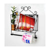 Magazine Rack with Tissue Holder Iron Art Black - Mega Save Wholesale & Retail - 2