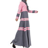 Muslim Women Garments Sunday Clothes Motley Dress   pink   M