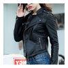 Woman PU Leather Biker Coat Short Handsome   S - Mega Save Wholesale & Retail - 4