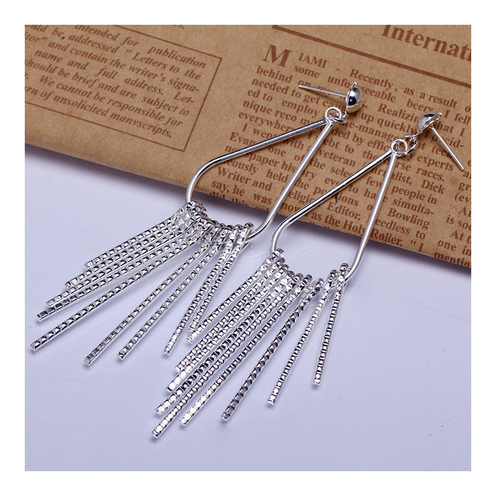 Ear Studs Tassel 18K Platinum Galvanized - Mega Save Wholesale & Retail - 2