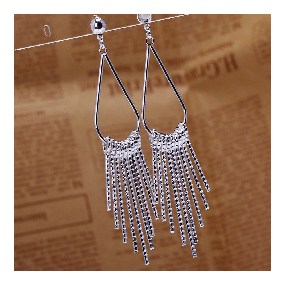 Ear Studs Tassel 18K Platinum Galvanized - Mega Save Wholesale & Retail - 3