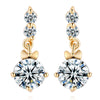 Ear Studs Single-breasted Pave Setting Zircon Ear Accessories    gold plated white zircon - Mega Save Wholesale & Retail - 1