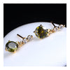 Ear Studs Single-breasted Pave Setting Zircon Ear Accessories    gold plated green zircon - Mega Save Wholesale & Retail - 2