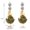 Ear Studs Single-breasted Pave Setting Zircon Ear Accessories    gold plated green zircon - Mega Save Wholesale & Retail - 4