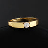 Zircon Ring 18K Gold Plated   yellow gold plated 7.75#