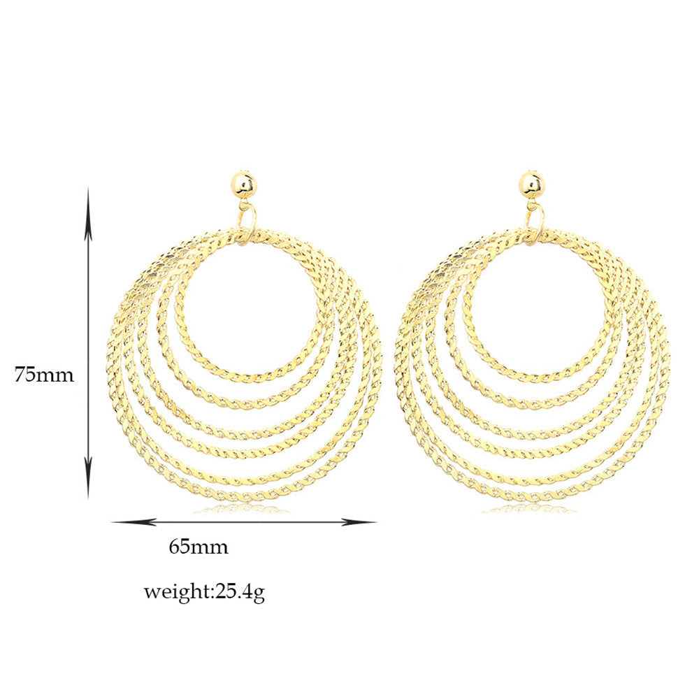 Stylish Big Circles Ear Studs - Mega Save Wholesale & Retail - 4