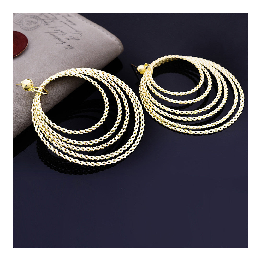 Stylish Big Circles Ear Studs - Mega Save Wholesale & Retail - 2