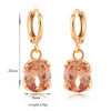 Earrings Delicate Dazzling Fashionable All-match Ellipse Zircon   red - Mega Save Wholesale & Retail - 3