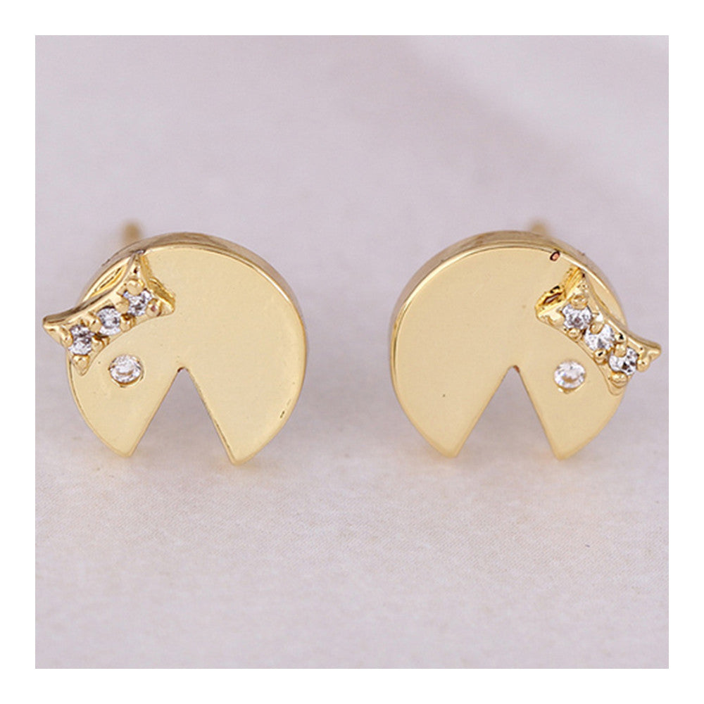 Smile Face Ear Studs   white - Mega Save Wholesale & Retail - 2