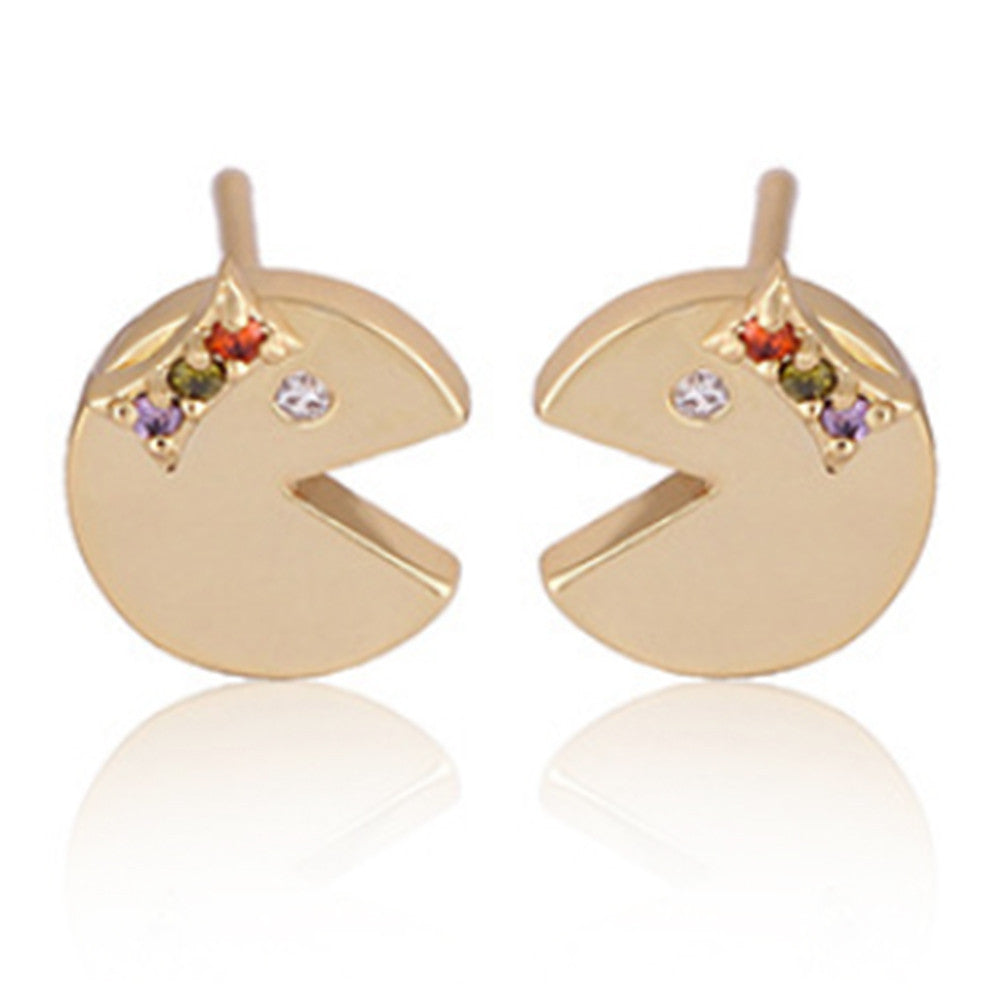 Smile Face Ear Studs   red - Mega Save Wholesale & Retail - 1