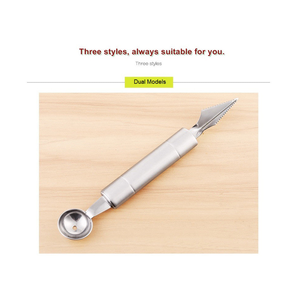 With a guarantee to pay compensations bad fruit carving knife fruit watermelon spoon to dig the ball spoon fruit watermelon spoon to dig the ball is stainless steel   Carving - Mega Save Wholesale & Retail