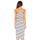 Deep V-necked Stripe Suspender Swallow-tailed Dress    L