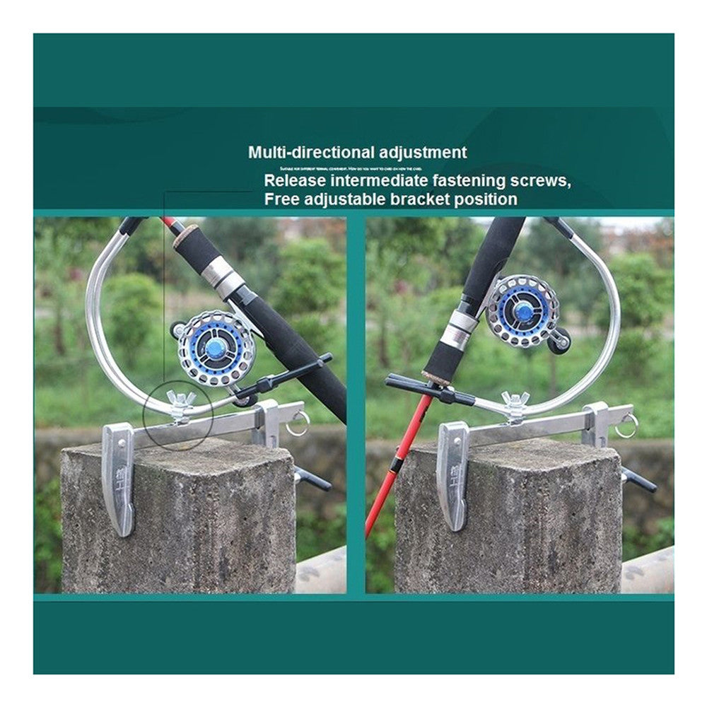 Campers adjustable bracket raft raft fishing raft pole pole bracket bridge fishing raft fishing boat fishing rod holder foot clip device