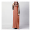 Summer Dress Muslim Splicing Bowknot Chiffon Dress   orange+green - Mega Save Wholesale & Retail - 5