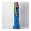 Summer Dress Muslim Splicing Bowknot Chiffon Dress   blue+light green - Mega Save Wholesale & Retail - 9