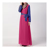 Summer Dress Muslim Splicing Bowknot Chiffon Dress   blue+light green - Mega Save Wholesale & Retail - 6