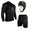 Long Sleeve Goalkeeper Clothes Elbow Pads Helmet Kneecaps    short pants 3pcs suit   M - Mega Save Wholesale & Retail - 1