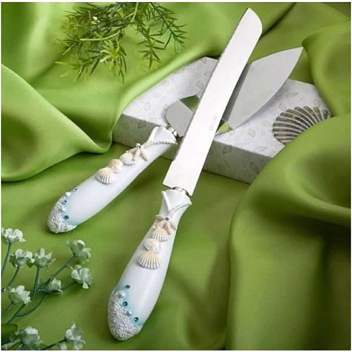 Brand New Wedding Cake Resin Handle Knife and Serving Set