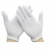 12 Pairs White Cotton Gloves for Cosmetic Moisturizing Coin Jewelry