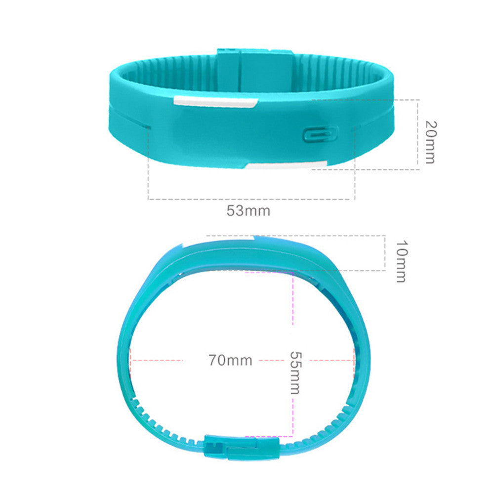 White Light LED Sports Wristband Watch Student Children Night Lights     Red - Mega Save Wholesale & Retail - 2
