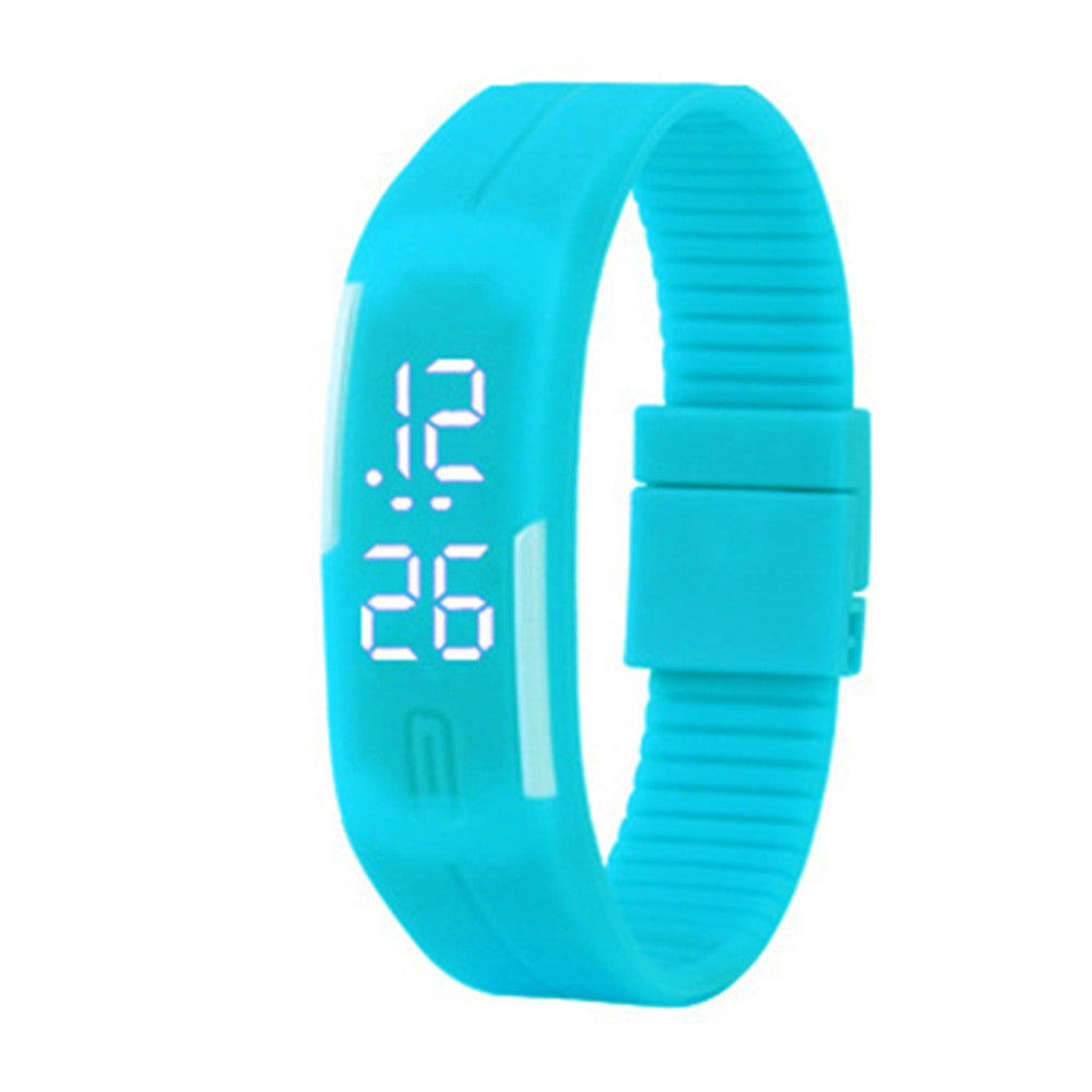 White Light LED Sports Wristband Watch Student Children Night Lights     Sky Blue - Mega Save Wholesale & Retail - 1