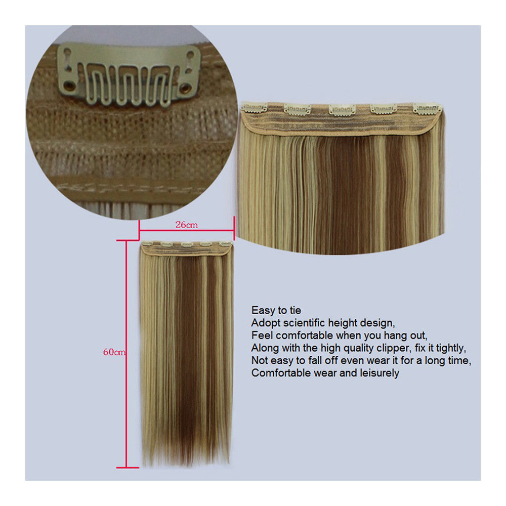 Yiwu's wig factory direct wholesale five piece long straight hair extension card issuing child wig hair piece explosion models in Europe and America   4AH27A - Mega Save Wholesale & Retail - 5