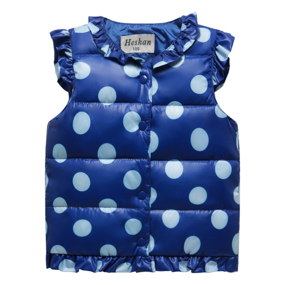 Winter Light Thin Gitl Waistcoat Vest Down Coat   sapphire blue   90cm - Mega Save Wholesale & Retail - 1