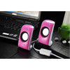 USB2.0 Mini 3D Stereo Surround Sound USB Sound Speakers(1 Pair) Pink - Mega Save Wholesale & Retail - 2