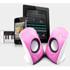 USB2.0 Mini 3D Stereo Surround Sound USB Sound Speakers(1 Pair) Pink - Mega Save Wholesale & Retail - 3