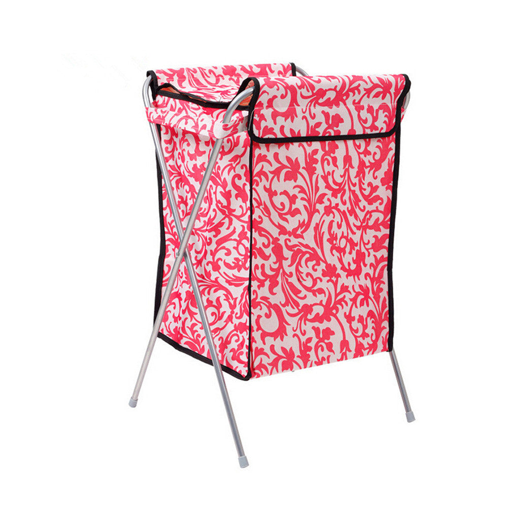 Supply 600D Oxford cloth covered laundry basket Laundry basket laundry basket Storage basket large foldable washable   pink - Mega Save Wholesale & Retail - 1