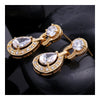 Noble Vintage Gem Earrings   gold plated white zircon - Mega Save Wholesale & Retail - 2