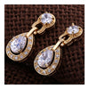 Noble Vintage Gem Earrings   gold plated white zircon - Mega Save Wholesale & Retail - 3
