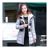 Cotton Coat Down Coat Middle Long Loose   grey   M - Mega Save Wholesale & Retail - 1